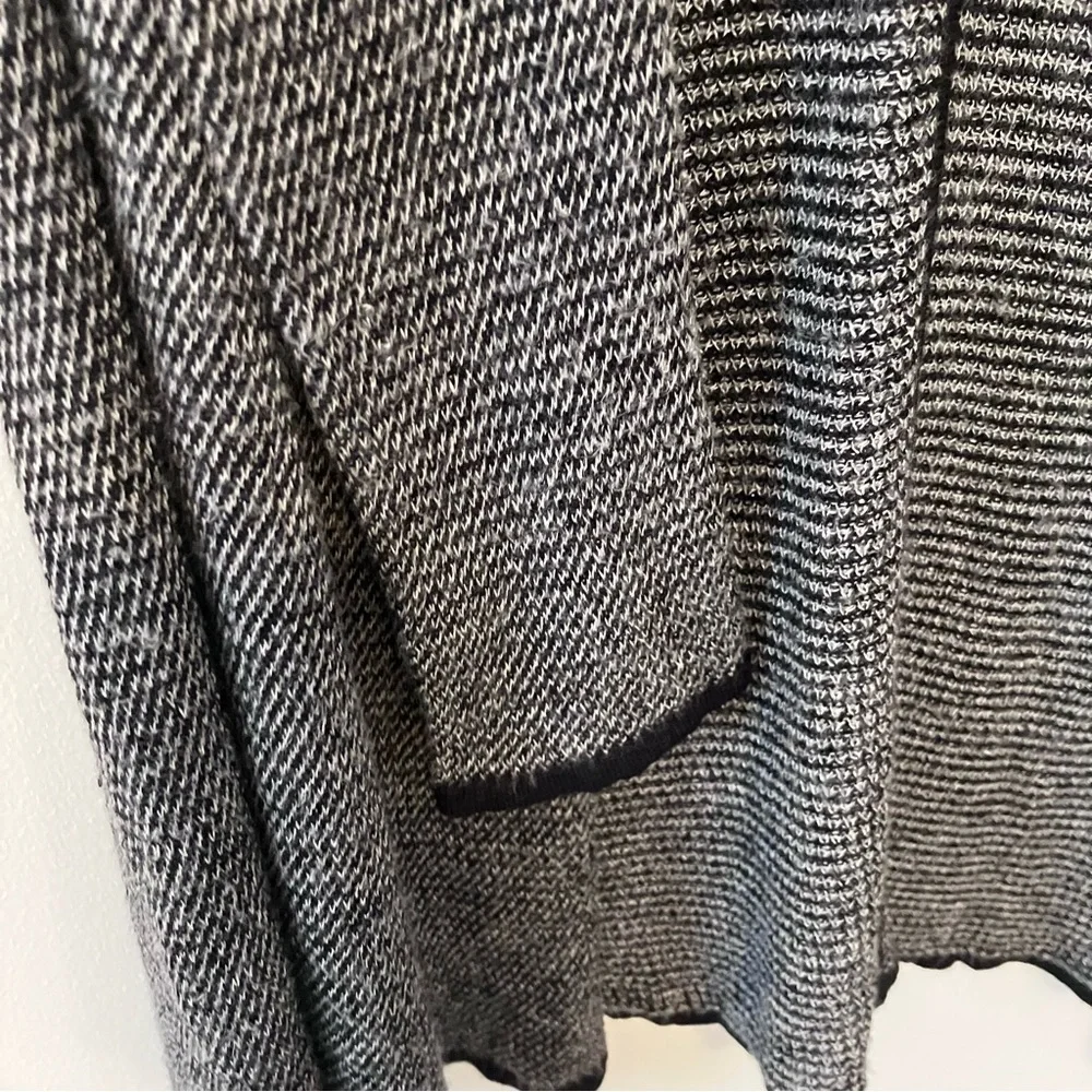 Eileen Fisher Long Cardigan Wool Linen Blend Open Front Petite Small Lagenlook - Picture 4 of 10